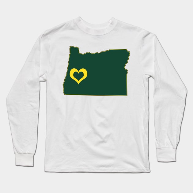 Oregon Long Sleeve T-Shirt by somekindofguru